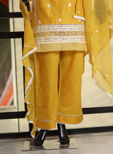 SNSC Embroidered Lawn Suits Stitched 3 Piece - SNSC25FE CY06 YELLOW